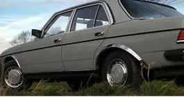 Mercedes W123 1975-1986 Aletines de aleta (4 uds, acero inoxidable) foto 5
