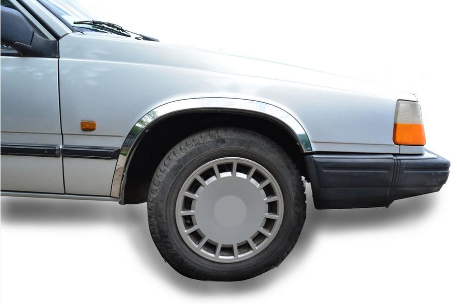 Volvo 940/960 1990-1997 Molduras de aleta de acero inoxidable (4 uds) Foto 9
