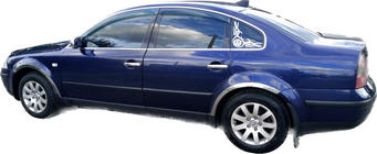Volkswagen Passat B5 1997-2005 Aletines de aleta (4 uds, acero inoxidable) Sedán, 1996-2000 foto 3