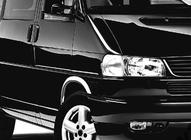 Volkswagen T4 Caravelle/Multivan 1990–2003 Aletines de aleta (4 uds, acero inoxidable) foto 3
