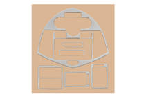 Kia Carens 1999-2012 Cubiertas de tablero (2002-2006) Aluminio foto 2
