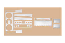 Land Rover Freelander I 1997-2006 Kit molduras salpicadero (2004-2005, 12 piezas) Aluminio foto 2