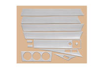 Mercedes W201 (190) 1982-1993 Juego de molduras para salpicadero (11 piezas) Aluminio foto 5