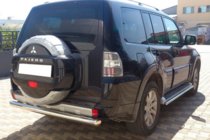 Mitsubishi Pajero Wagon III 1999-2006 Barra Trasera AK002 (Acero Inoxidable) foto 3