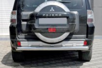 Mitsubishi Pajero Wagon III 1999-2006 Barra Trasera AK002 (Acero Inoxidable) foto 1