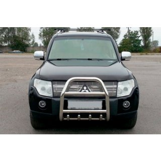 Defensa Delantera QT007 (Acero Inoxidable) Mitsubishi Pajero Wagon III 1999-2006 foto 1