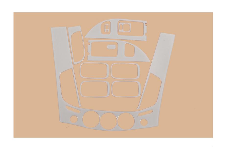 Mitsubishi L200 2006-2015 Juego de molduras para salpicadero (11 piezas) Carbono Foto 3