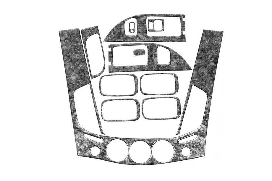 Mitsubishi L200 2006-2015 Juego de molduras para salpicadero (11 piezas) Carbono Foto 2