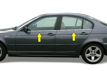 BMW 3 Series E46 1998-2006 Molduras de ventanas acero inoxidable Carmos - Acero Inoxidable Turco foto 2