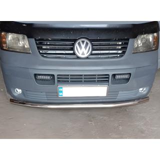 Defensa delantera simple (acero inoxidable) Volkswagen T5 Transporter 2003-2010 foto 1