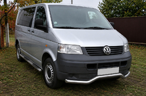 Volkswagen T5 Transporter 2003-2010 Defensa delantera Wave ST007 (acero inoxidable) foto 3