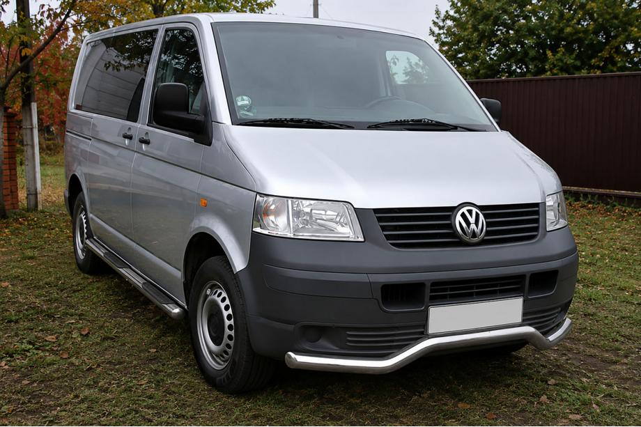 Volkswagen T5 Transporter 2003-2010 Defensa delantera Wave ST007 (acero inoxidable) Foto 3