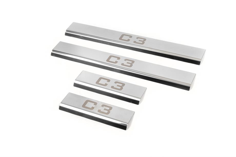 Citroen C-3 2009–2016 Cubiertas de Umbral de Puerta (4 uds, Carmos) Image