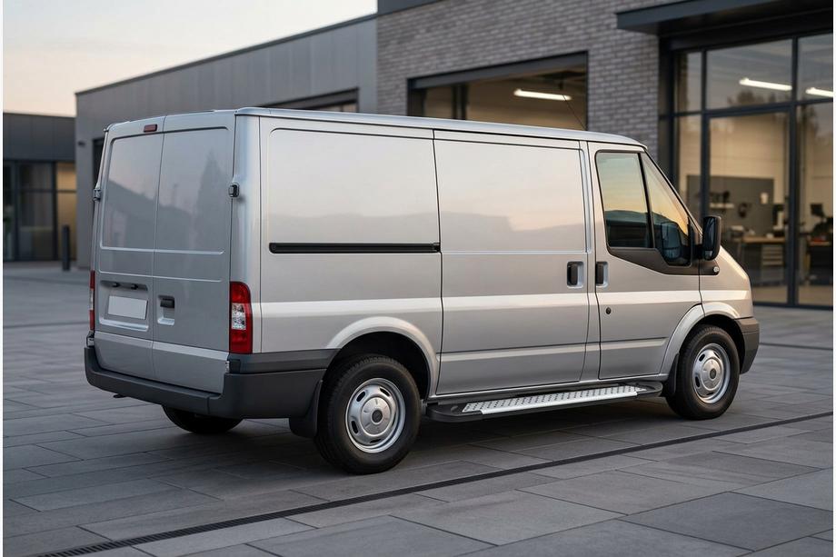 Ford Transit 2000–2014 Estribos Laterales Allmond Grey (2 uds., Aluminio) Image