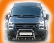 Ford Transit 2000–2014 Defensa Delantera WT003 (2006-2014, Acero Inoxidable) foto 5