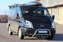 Ford Transit 2000–2014 Defensa Delantera WT003 (2006-2014, Acero Inoxidable) foto 2