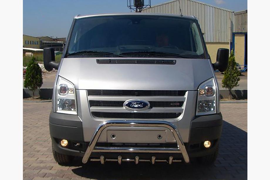 Ford Transit 2000–2014 Defensa Delantera WT003 (2006-2014, Acero Inoxidable) Image