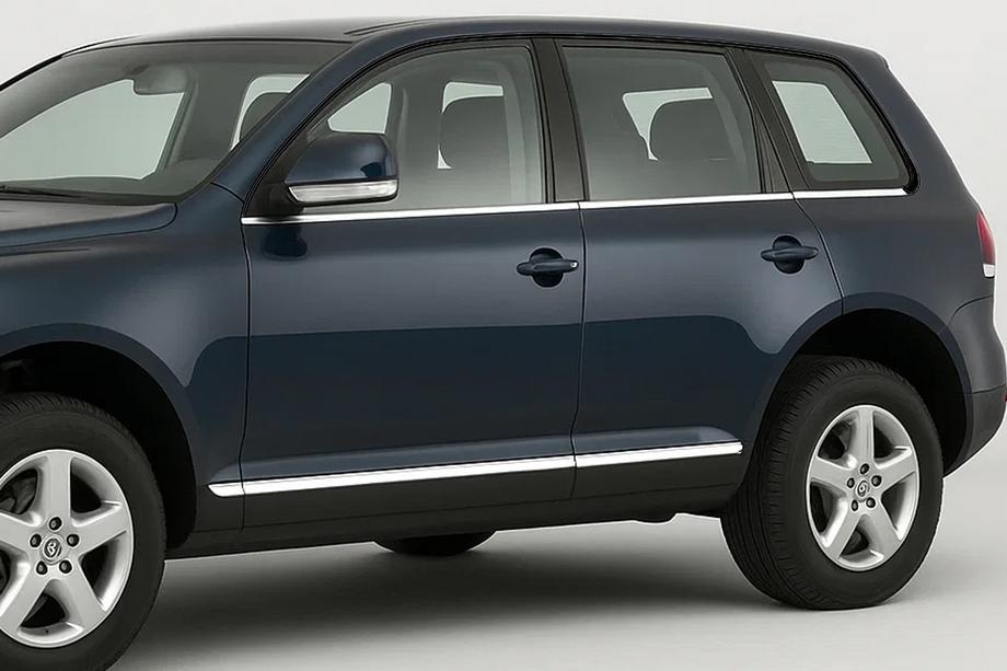 Volkswagen Touareg 2002–2010 Molduras inferiores de ventana acero inoxidable (6 uds) Image