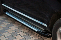Volkswagen Touareg 2002–2010 Estribos Laterales Allmond Grey (2 uds., Aluminio) foto 5