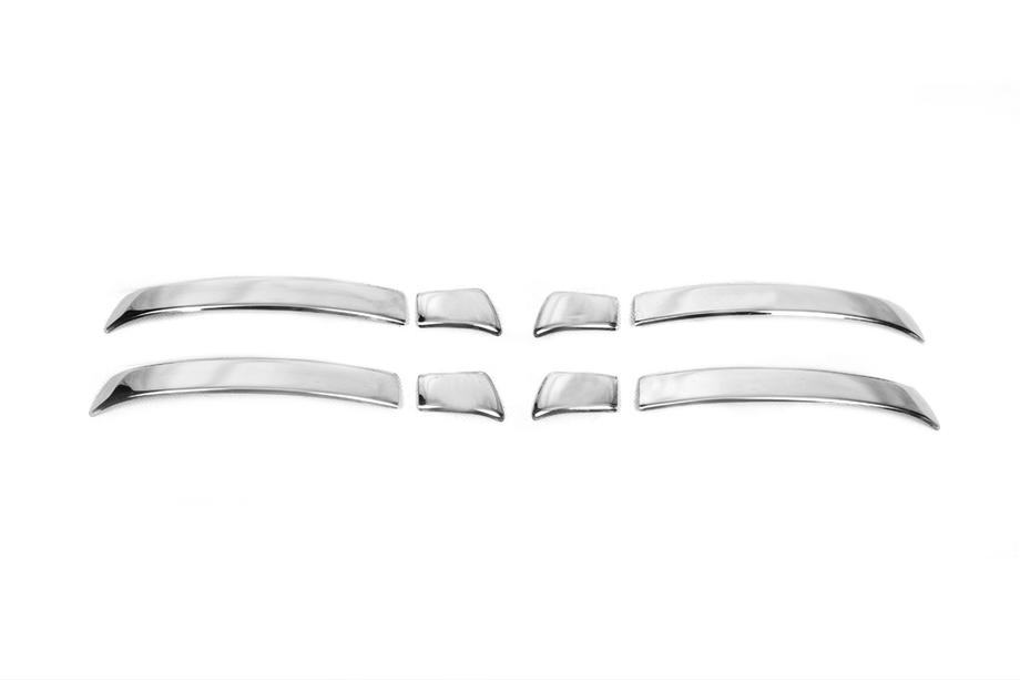 Volkswagen Touareg 2010-2018 Cubiertas de manijas cromadas para manijas estrechas (4 uds, acero inoxidable) Foto 2