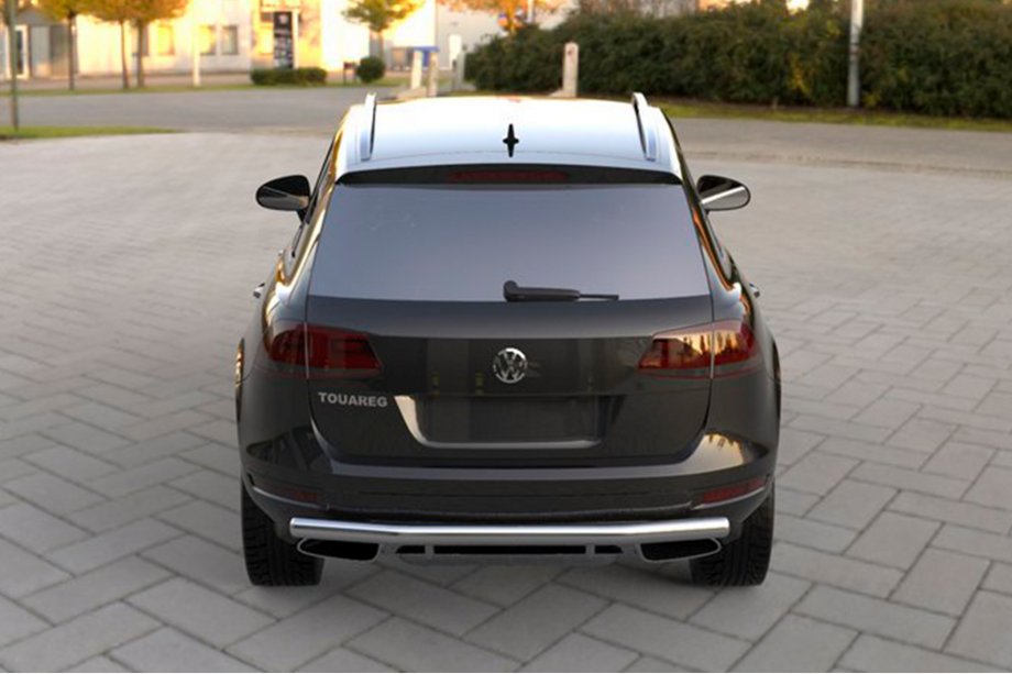 Volkswagen Touareg 2010-2018 Barra Trasera Acero Inoxidable Foto 1