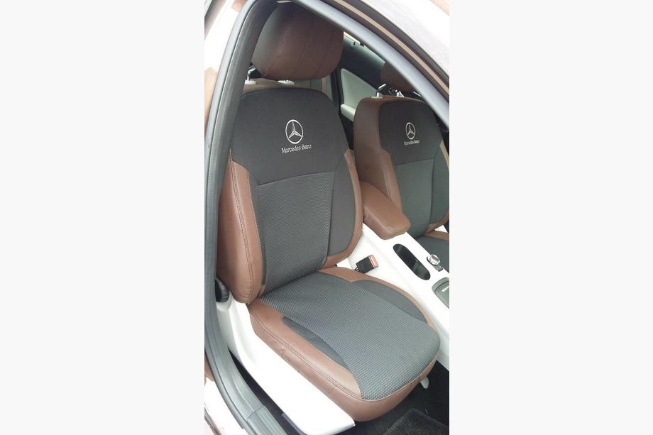 Mercedes A-class W176 2012-2018 Fundas de Asientos de Coche (Polipiel↗Tela, Premium) Foto 2