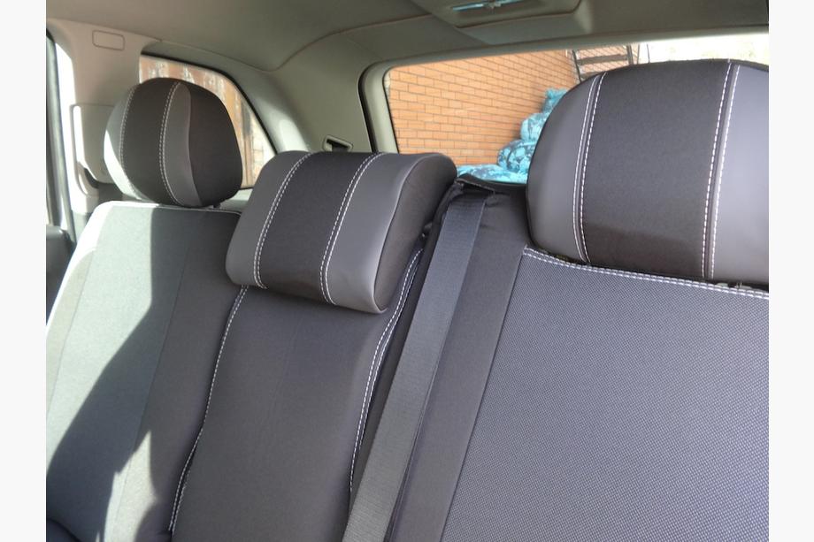 Opel Zafira B 2005–2011 Fundas de Asientos de Coche (Polipiel↗Tela, Premium) Foto 6