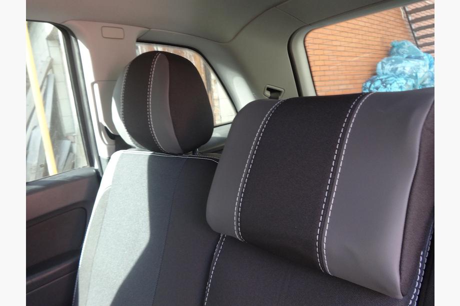 Opel Zafira B 2005–2011 Fundas de Asientos de Coche (Polipiel↗Tela, Premium) Foto 13