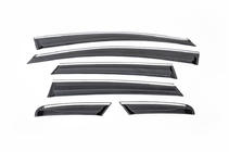 Opel Astra J 2009-2015 Deflectores de ventana con tira cromada HB (6 piezas, Sunplex) foto 2