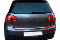 Volkswagen Golf 5 2003-2009 Moldura maletero acero inoxidable foto 2