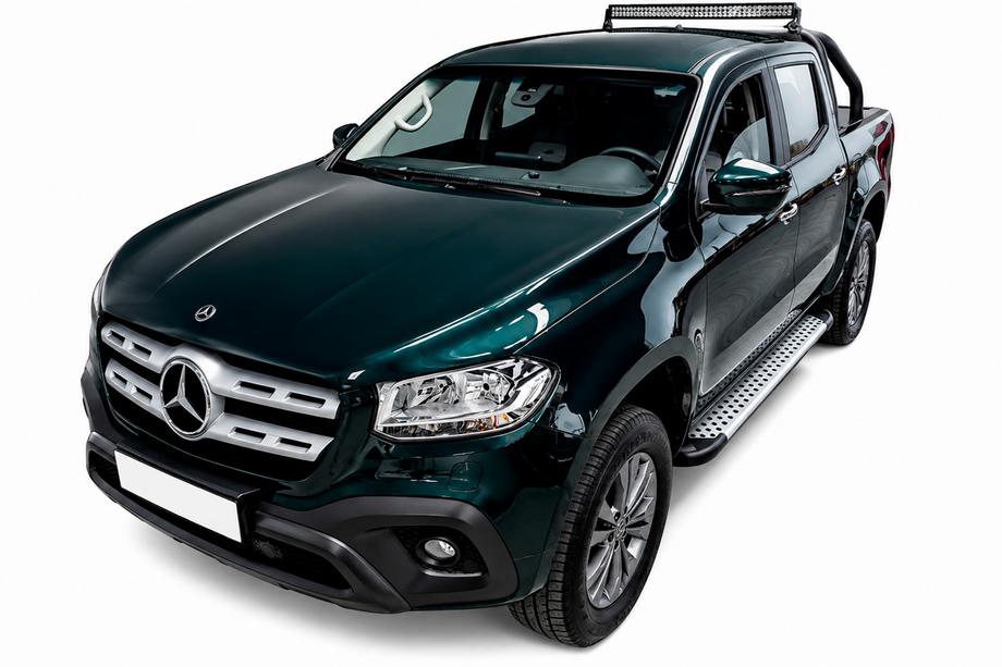 Mercedes X class 2017-2020 Estribos laterales Allmond Grey (2 uds., aluminio) Foto 1