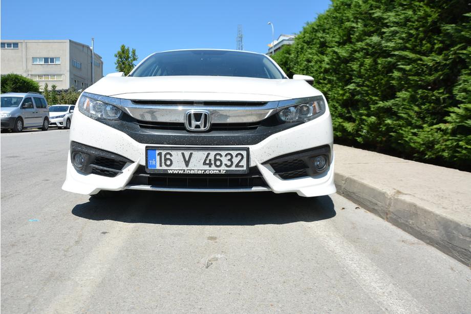 Honda Civic Sedan X 2016-2021 Esquinas para parachoques delantero (imprimadas para pintar) Foto 5