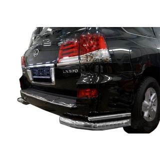 Esquinas traseras dobles (acero inoxidable) Lexus LX570/450d 2008-2022