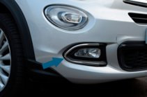 Fiat 500X 2014-2024 Cubiertas para Faros Antiniebla (Acero Inoxidable) foto 1