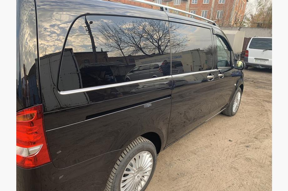 Mercedes Vito/V-class W447 2014- Molduras inferiores de ventana en acero inoxidable a lo largo completo (8 uds.) Foto 3