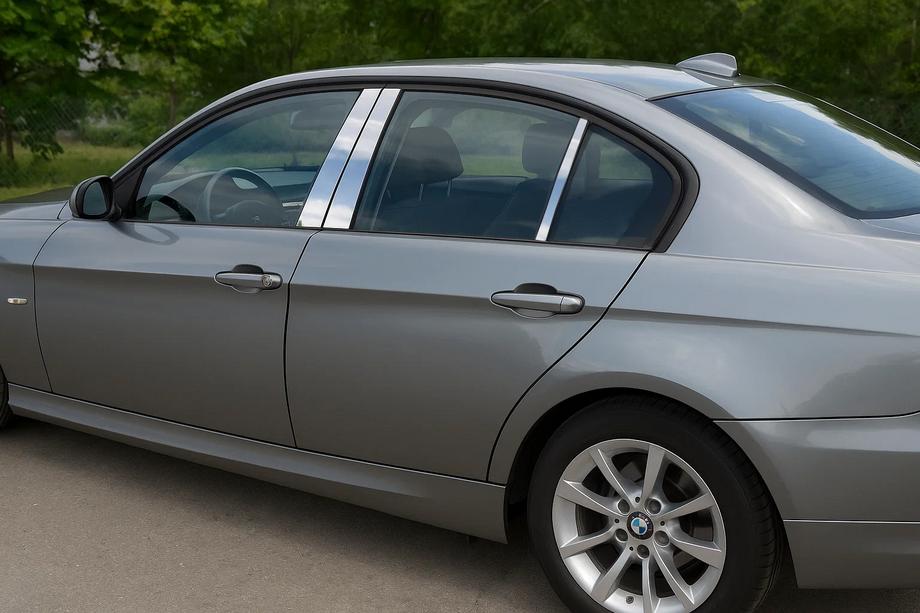 BMW 3 Series E90/E91 2005-2011 Cubiertas de pilares de puerta en acero inoxidable Image