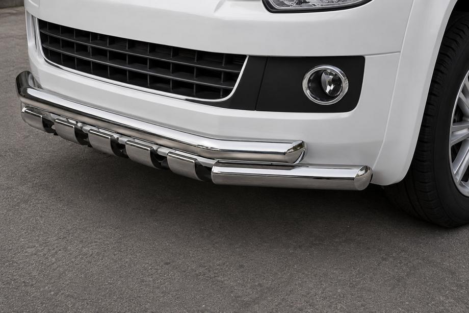 Volkswagen T5 Multivan 2003–2010 Defensa Delantera ST015 (Acero Inoxidable) Image