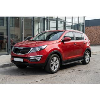 Estribos Laterales Tayga Black (2 uds., Aluminio) Kia Sportage 2010-2015 foto 1