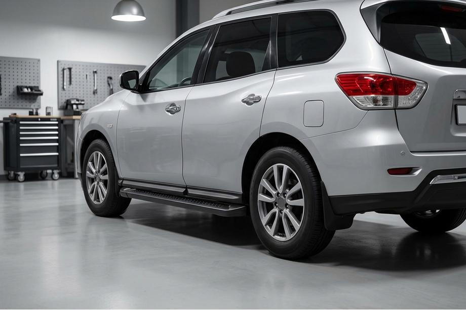 Nissan Pathfinder R52 2012-2021 Estribos Laterales Allmond Black (2 uds, Aluminio) Image