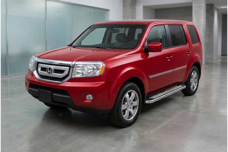 Honda Pilot 2008-2015 Estribos Laterales Maydos V2 (2 uds., Aluminio y Acero Inoxidable) Image