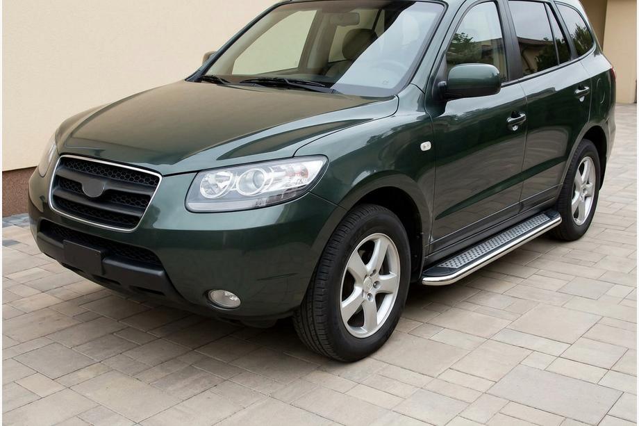 Hyundai Santa Fe 2 2006-2012 Estribos Laterales Maydos V2 (2 uds., Aluminio y Acero Inoxidable) Foto 1