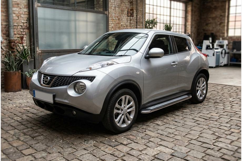 Nissan Juke 2010-2019 Estribos Laterales Maydos V2 (2 uds., Aluminio y Acero Inoxidable) Foto 1