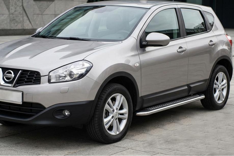Nissan Qashqai 2010-2014 Estribos Laterales Maydos V2 (2 uds., Aluminio y Acero Inoxidable) Batalla Larga Foto 1