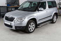 Skoda Yeti 2009-2017 Estribos Laterales Maydos V2 (2 uds., Aluminio y Acero Inoxidable) foto 1