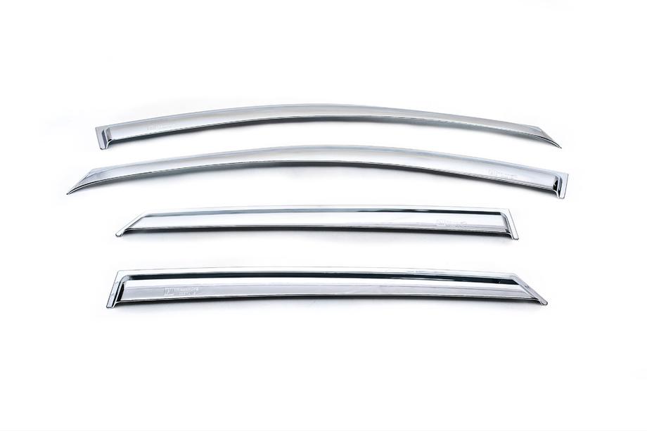 Hyundai IX-35 2010-2015 Deflectores de Ventana (4 uds, Cromo) Image