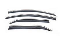 Toyota Corolla 2007-2013 Deflectores de ventana con moldura cromada (4 uds, Niken) foto 2