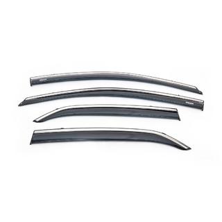 Deflectores de ventana con moldura cromada (4 uds, Niken) Toyota Corolla 2007-2013 foto 2