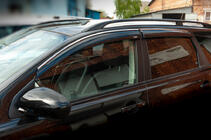 Nissan Qashqai 2007-2010 Deflectores de ventana con moldura cromada (4 uds, Niken) foto 1