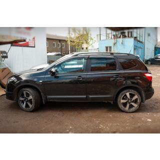 Deflectores de ventana con moldura cromada (4 uds, Niken) Nissan Qashqai 2007-2010 foto 4