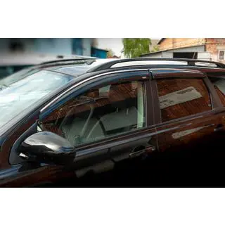 Deflectores de ventana con moldura cromada (4 uds, Niken)